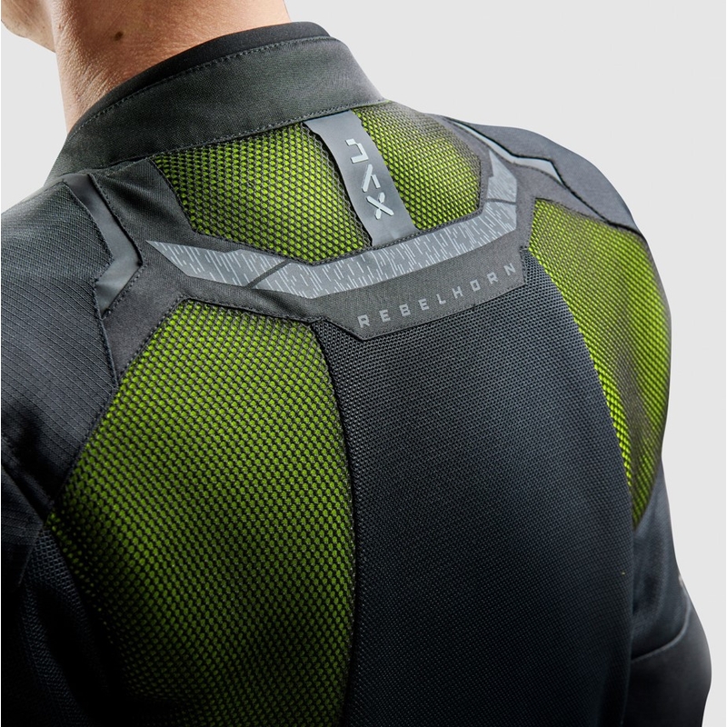 Kurtka motocyklowa Rebelhorn Jax czarno-fluo-żółta