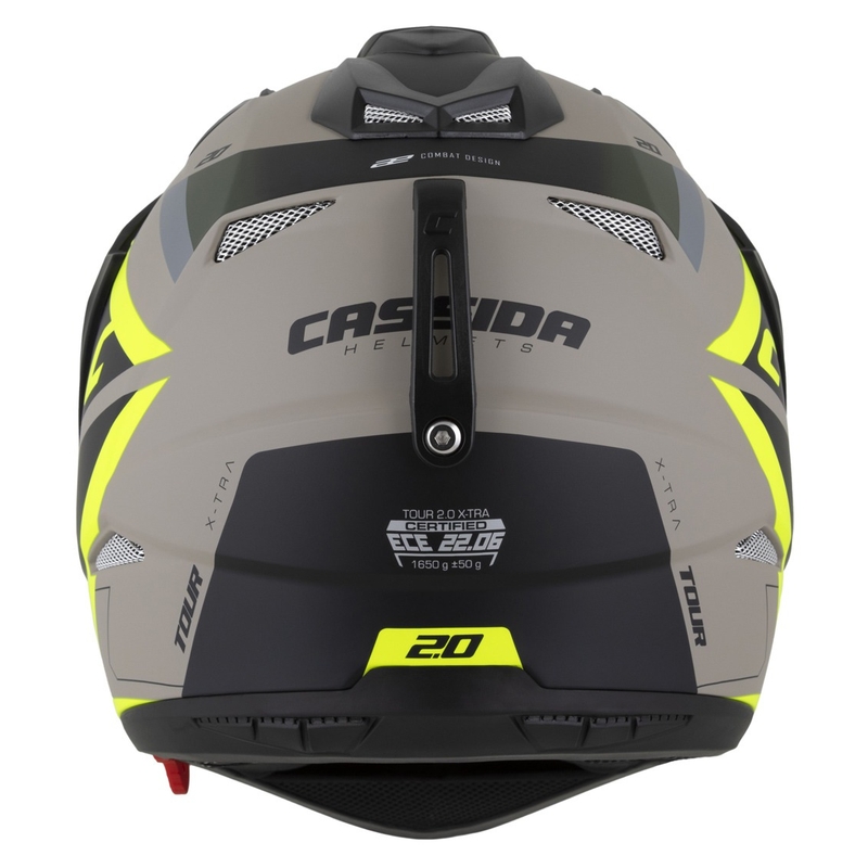 Kask enduro Cassida Tour 2.0 X-tra matowy piaskowo-fluo żółto-zielono-czarny