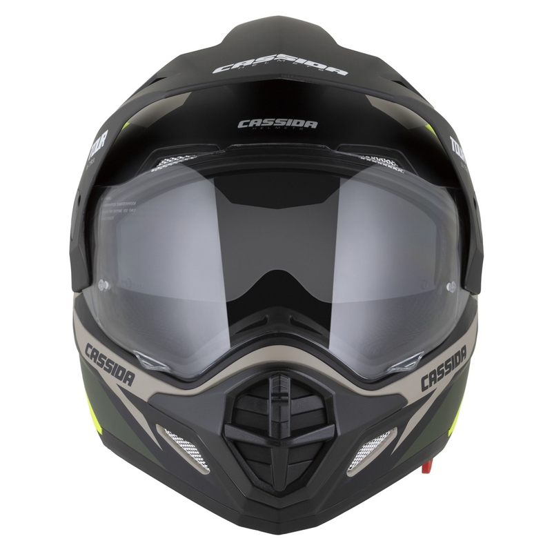 Kask enduro Cassida Tour 2.0 X-tra matowy piaskowo-fluo żółto-zielono-czarny