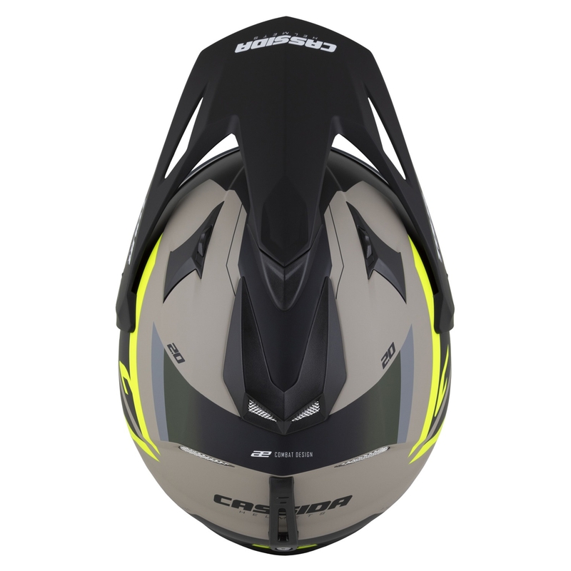Kask enduro Cassida Tour 2.0 X-tra matowy piaskowo-fluo żółto-zielono-czarny