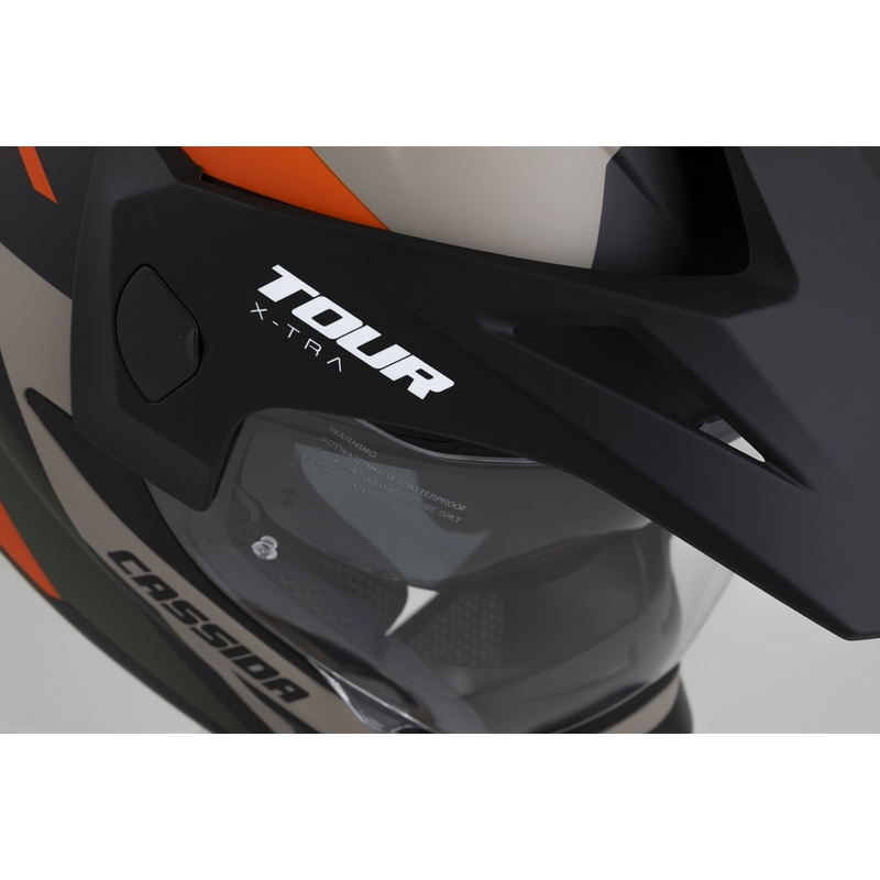 Kask enduro Cassida Tour 2.0 X-tra matowy piaskowo-pomarańczowo-zielono-czarny