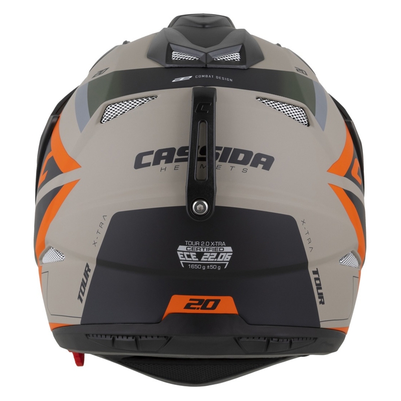 Kask enduro Cassida Tour 2.0 X-tra matowy piaskowo-pomarańczowo-zielono-czarny