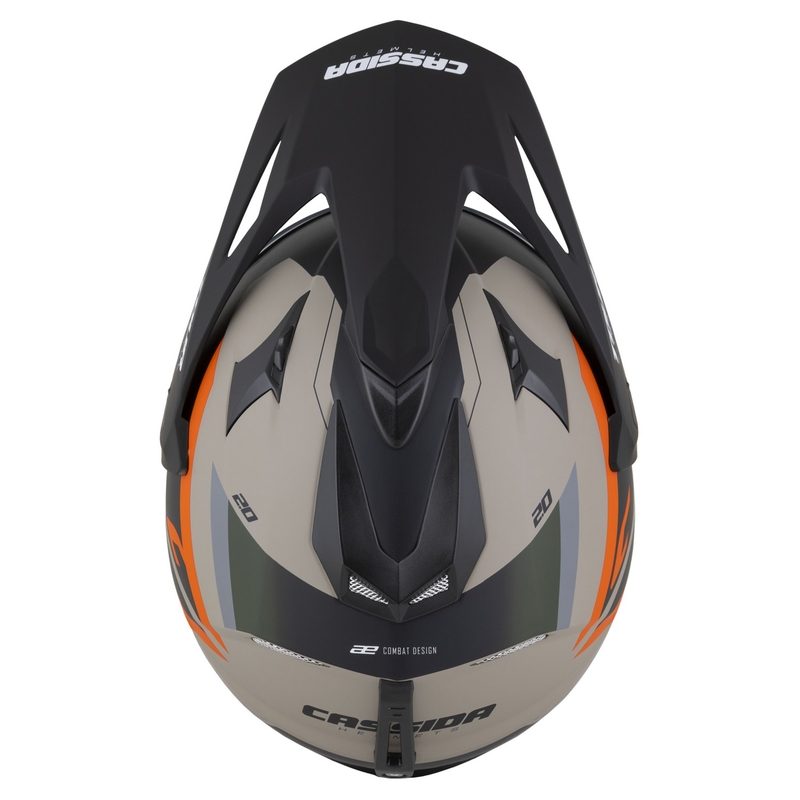 Kask enduro Cassida Tour 2.0 X-tra matowy piaskowo-pomarańczowo-zielono-czarny