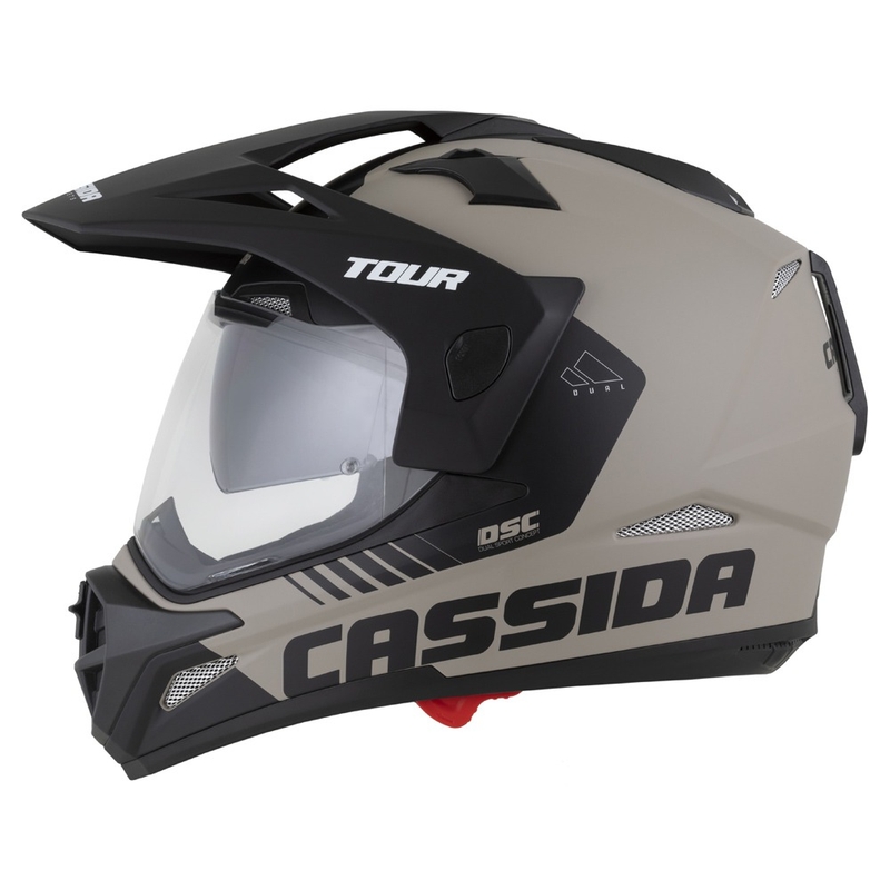 Kask enduro Cassida Tour 2.0 Dual matowy piaskowo-czarny
