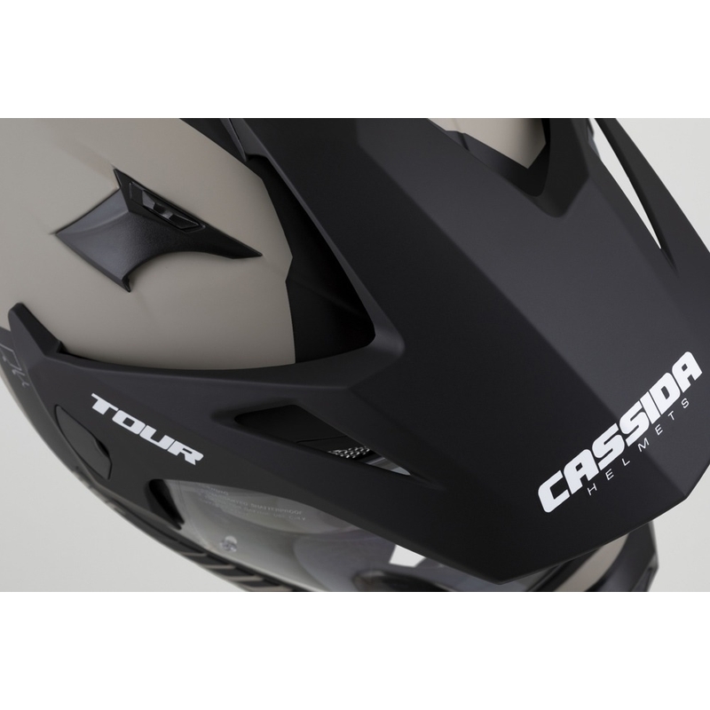 Kask enduro Cassida Tour 2.0 Dual matowy piaskowo-czarny