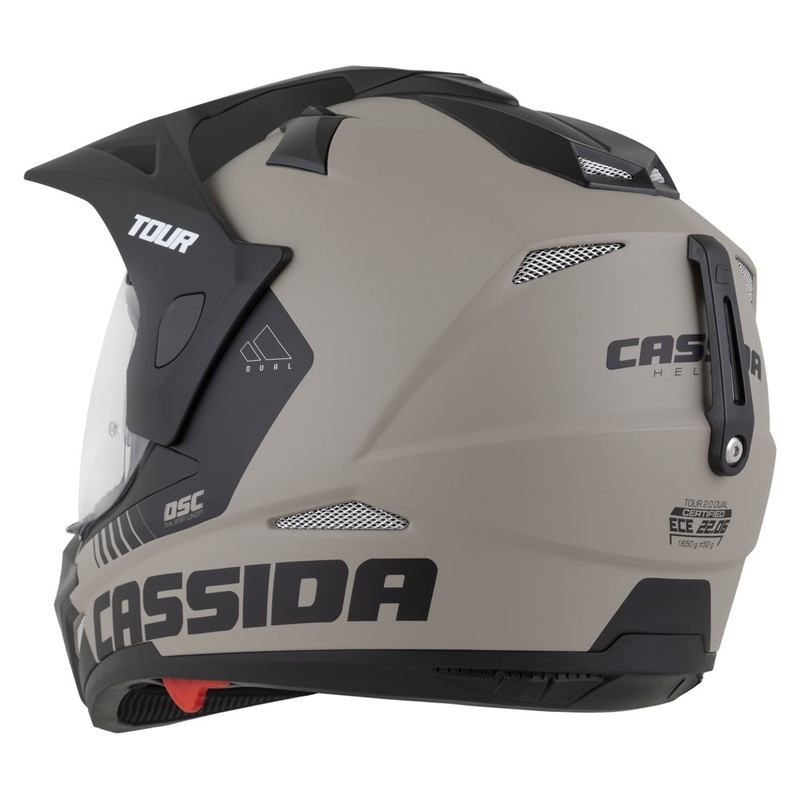 Kask enduro Cassida Tour 2.0 Dual matowy piaskowo-czarny