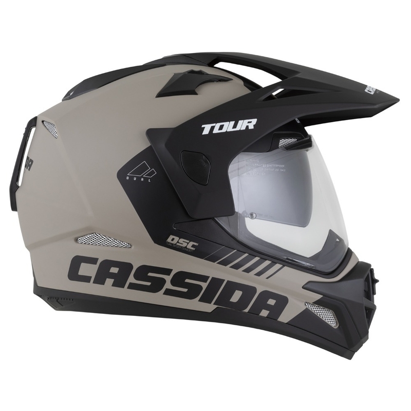 Kask enduro Cassida Tour 2.0 Dual matowy piaskowo-czarny