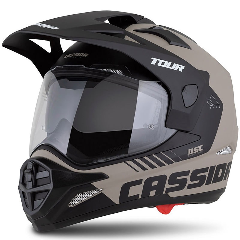 Kask enduro Cassida Tour 2.0 Dual matowy piaskowo-czarny