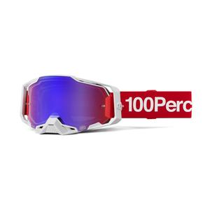 Gogle motocrossowe 100% ARMEGA Corbin czerwone z niebieską plexi