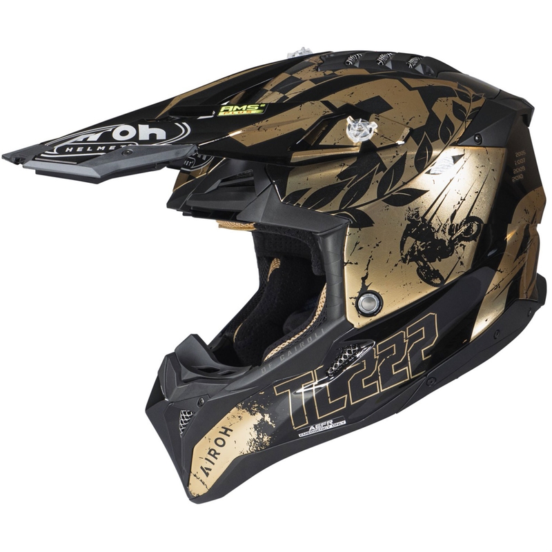 Kask motocrossowy Airoh Aviator 3.0 "TC 222 THE LEGEND" czarno-złoty