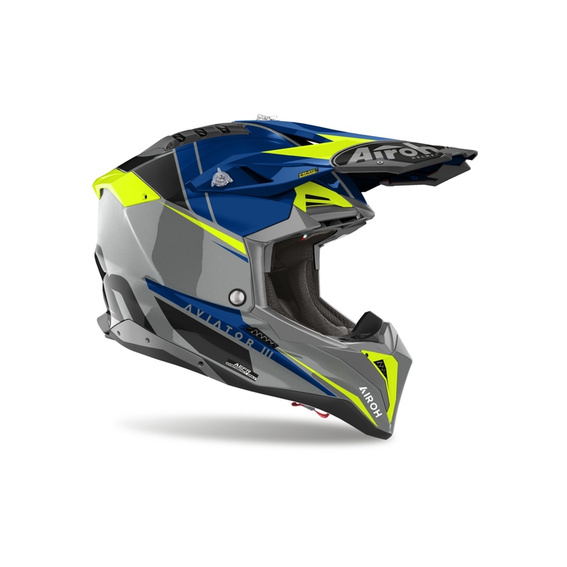 Kask motocrossowy Airoh Aviator 3.0 Push niebieski