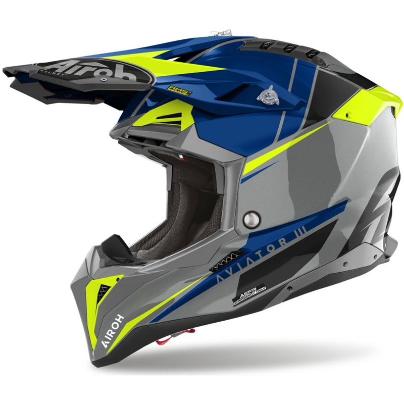 Kask motocrossowy Airoh Aviator 3.0 Push niebieski