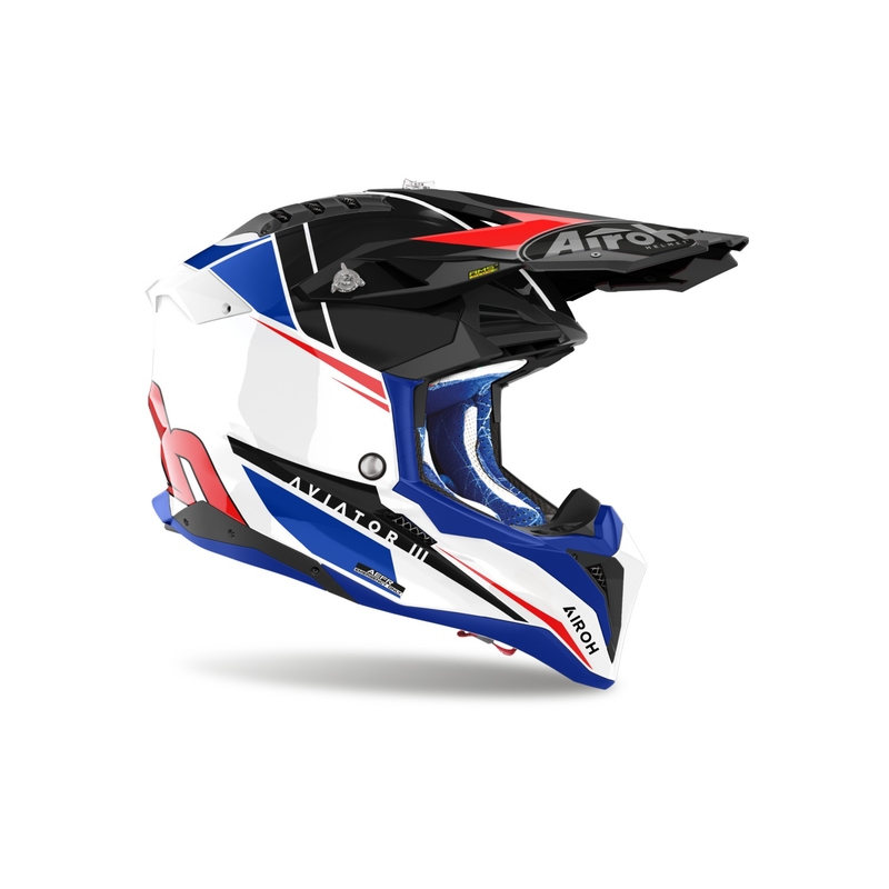 Kask motocrossowy Airoh Aviator 3.0 Push niebiesko-czerwony