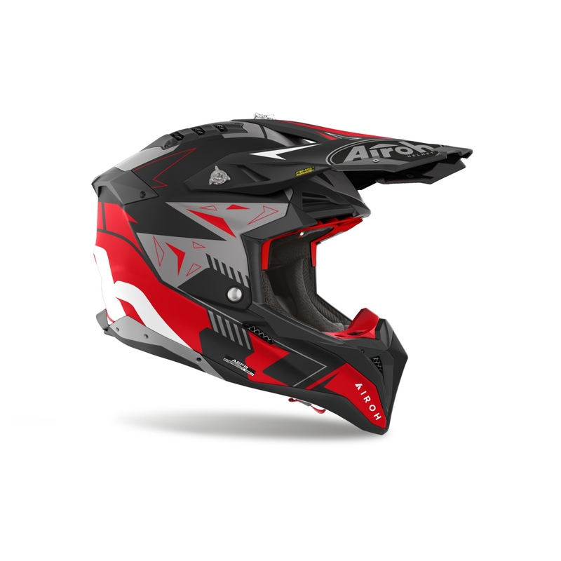 Kask motocrossowy Airoh Aviator 3 Spin czerwony matowy