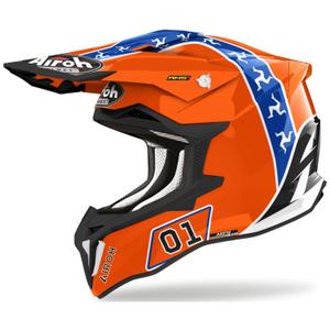 Kask motocrossowy Airoh Strycker Hazzard pomarańczowy wyprzedaż