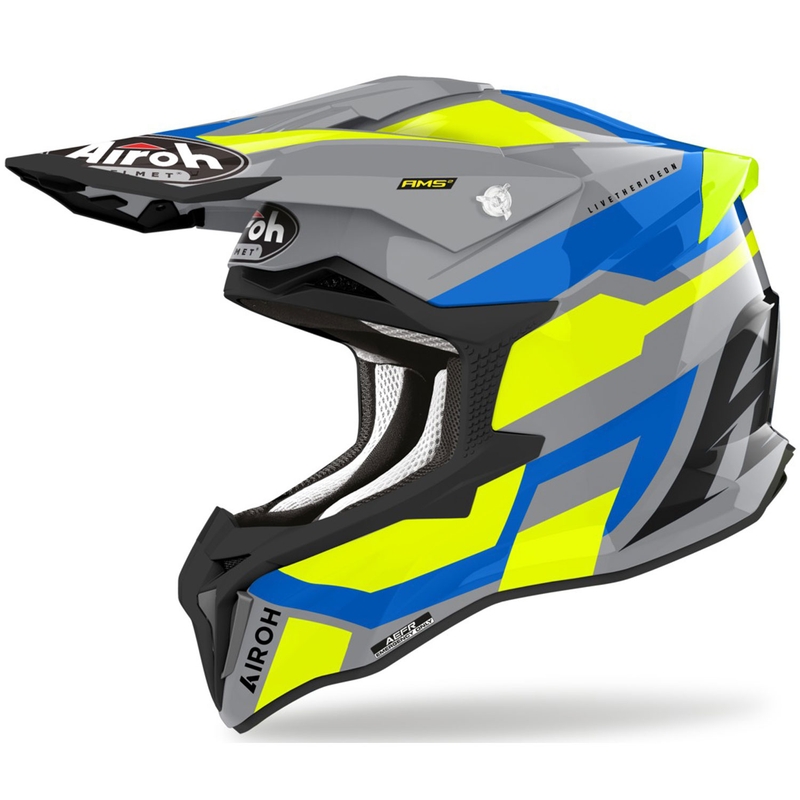 Kask motocrossowy Airoh Strycker Glam żółty wyprzedaż