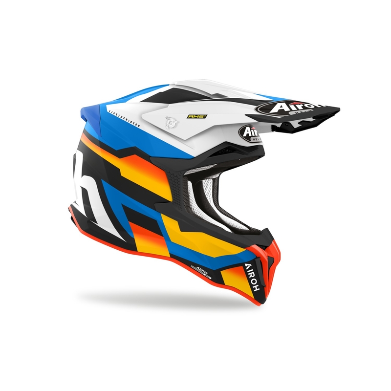 Kask motocrossowy Airoh Strycker Glam blue matowy wyprzedaż