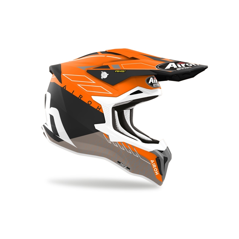 Kask motocrossowy Airoh Strycker Skin pomarańczowy matowy wyprzedaż