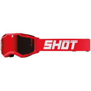 Gogle motocrossowe Shot Assault 2.0 Solidne czerwone z irydową pleksi
