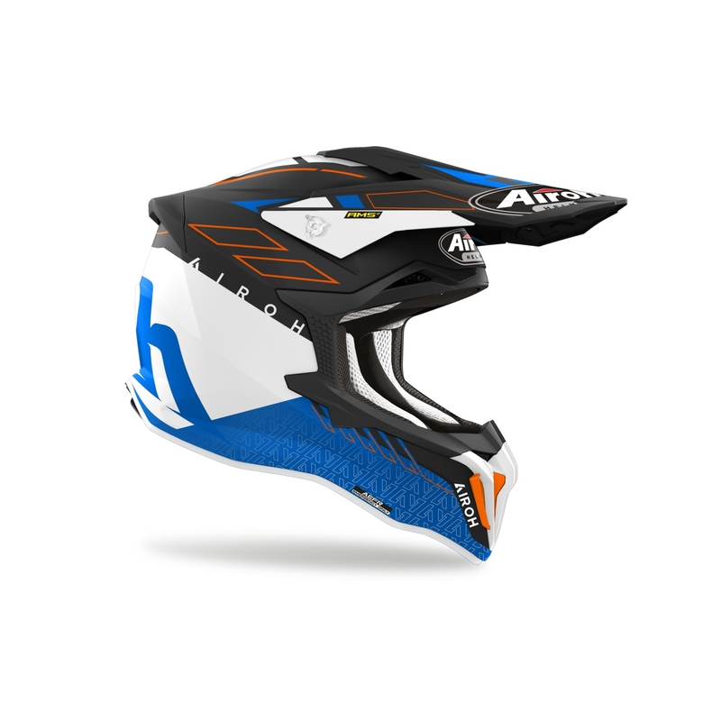 Kask motocrossowy Airoh Strycker Skin niebieski matowy wyprzedaż