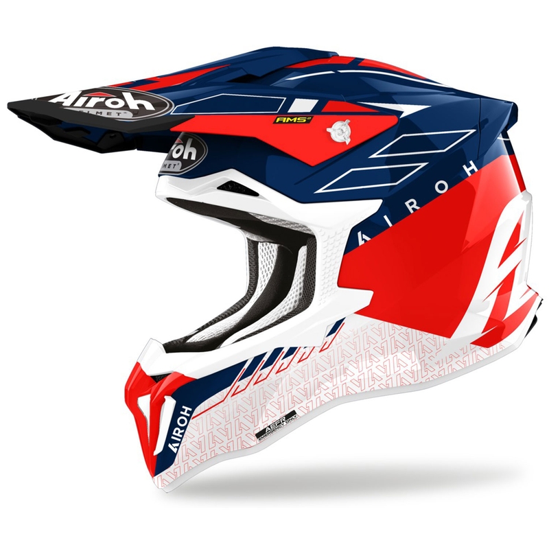 Kask motocrossowy Airoh Strycker Skin czerwony wyprzedaż