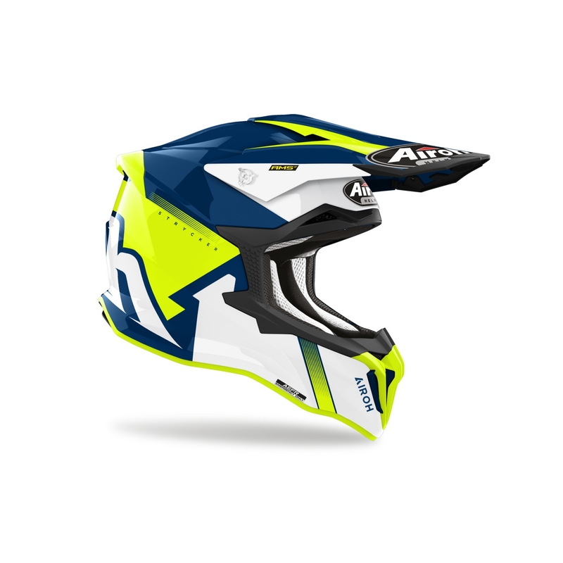 Kask motocrossowy Airoh Strycker Blazer żółty wyprzedaż
