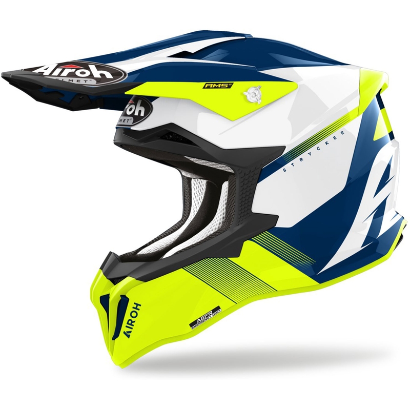 Kask motocrossowy Airoh Strycker Blazer żółty wyprzedaż
