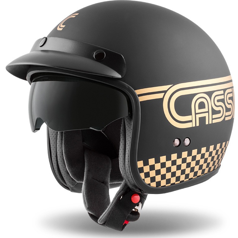 Otwarty kask motocyklowy Cassida Oxygen Rondo czarno-złoty
