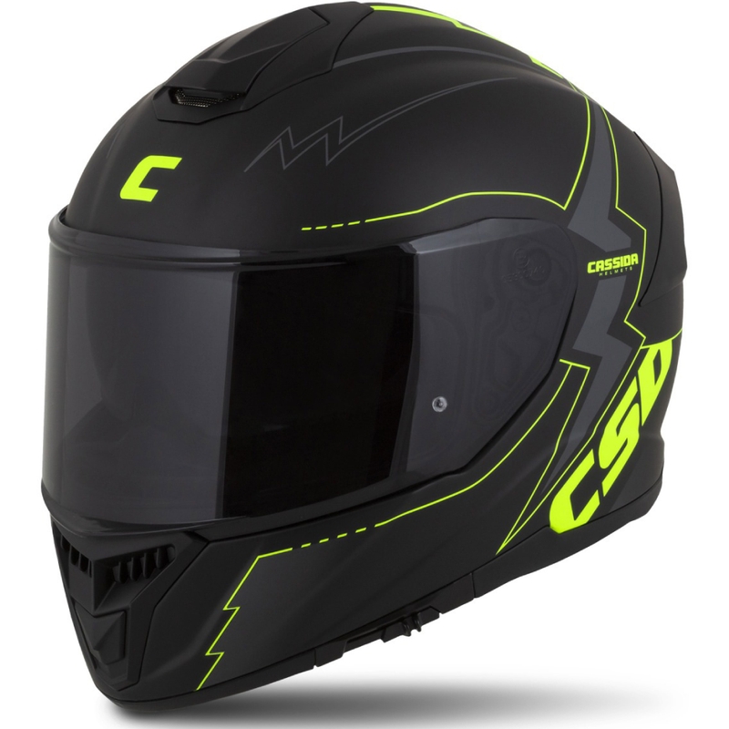 Kask motocyklowy Integral Cassida Integral GT 2.1 Flash black-fluo yellow-grey
