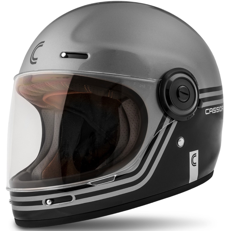 Kask motocyklowy Cassida Fibre Super Hooligan Integral czarny-szary