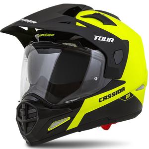 Enduro kask Cassida Tour 1.1 Dual czarno-fluo-żółta