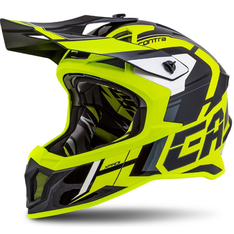 Kask motocrossowy Cassida Cross Pro II Contra fluo yellow-grey-black