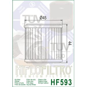 Oil filter HIFLOFILTRO HF593