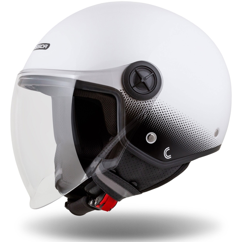 Kask motocyklowy otwarty Cassida Handy white-black