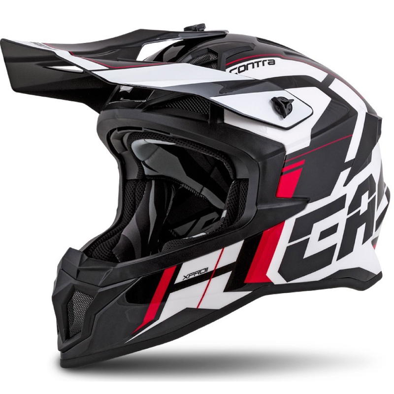 Kask motocrossowy Cassida Cross Pro II Contra white-red-black