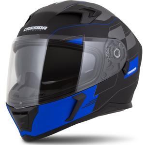Integralny kask motocyklowy Cassida Integral 3.0 RoxoR czarno-szaro-niebieski
