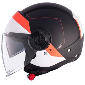 Kask motocyklowy otwarty MT Viale SV S 68 szt. A5 biało-czerwono-czarny