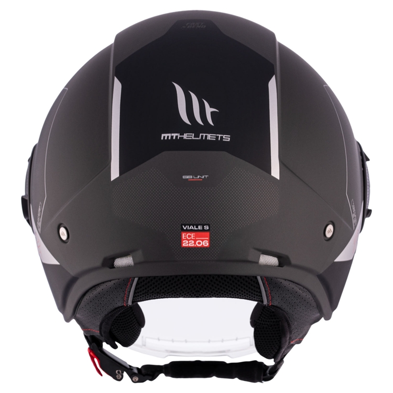Kask motocyklowy otwarty MT Viale SV S 68 Unit D2 czarno-szary wyprzedaż