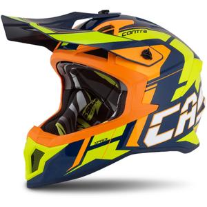 Kask motocrossowy Cassida Cross Pro 2 Contra fluo żółto-pomarańczowo-niebieski