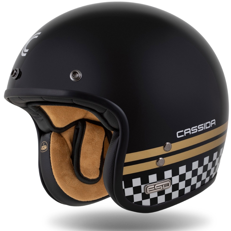 Kask otwarty Cassida Eso Forty Nine Czarny Perłowo-Złoto-Szary