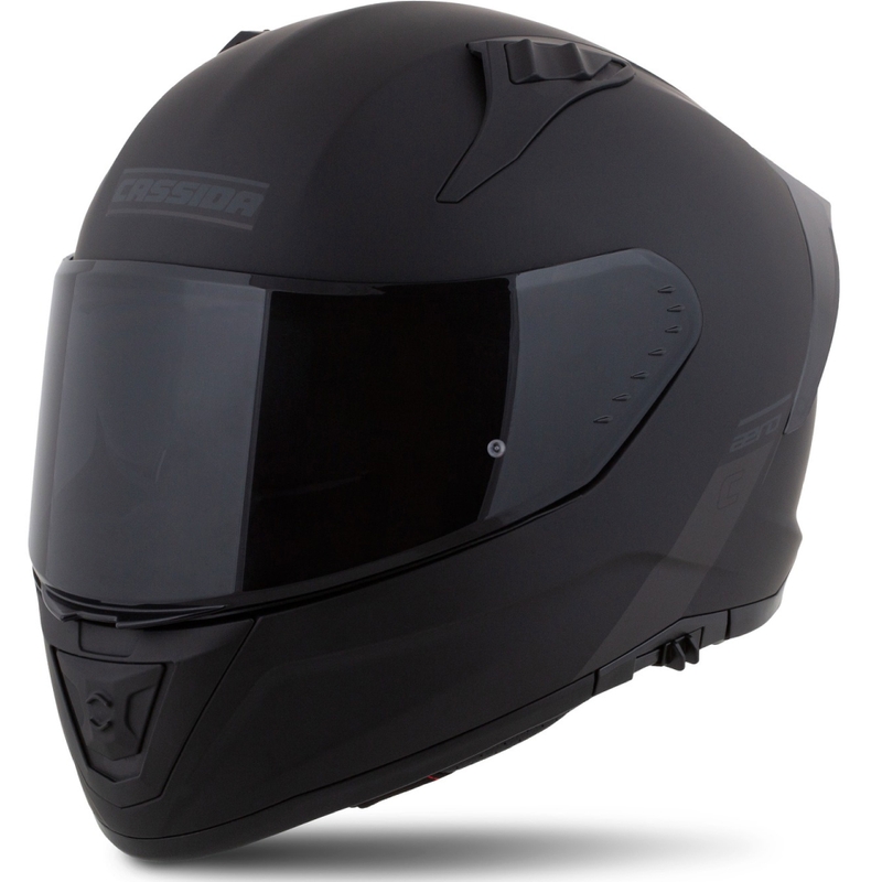 Zintegrowany kask motocyklowy Cassida Aero matowy czarno-szary
