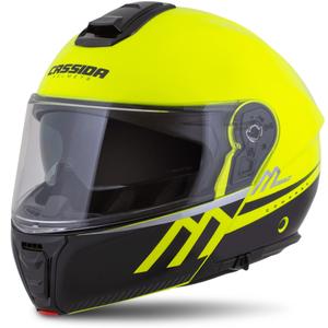 Kask motocyklowy składany Cassida Modulo 2.1 Compass fluo żółto-czarno-srebrno-czerwony