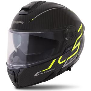Kask składany Cassida Modulo 2.1 Plus Carbon fluo żółto-srebrno-czarny
