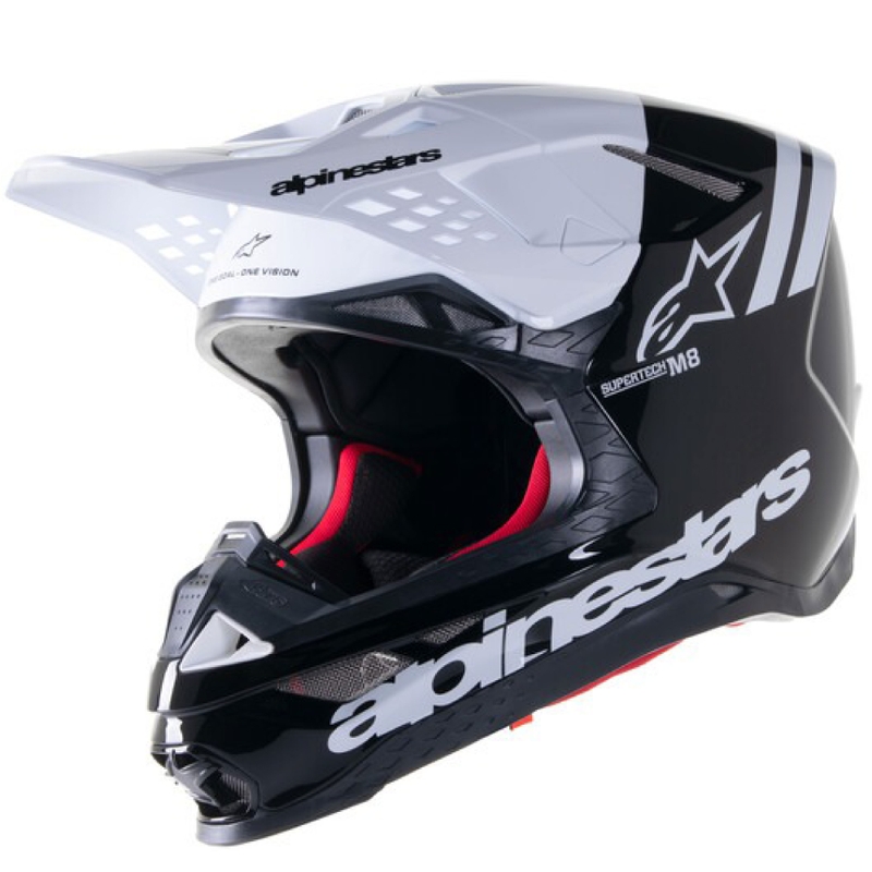 Kask motocrossowy Alpinestars Supertech S-M8 Radium 2 czarno-biały