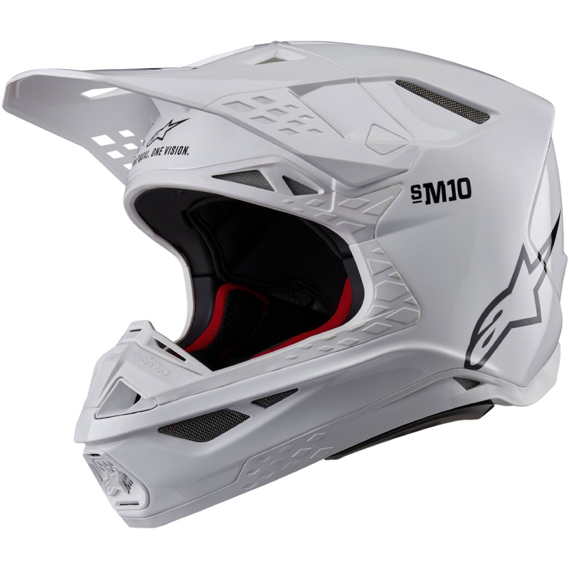 Kask motocrossowy Alpinestars Supertech S-M10 Solidny, biały