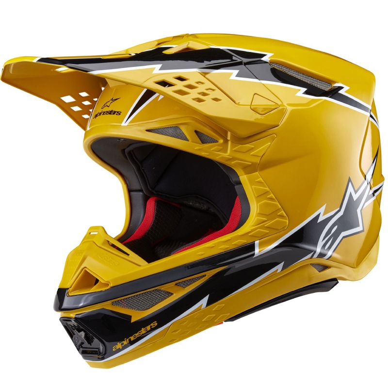 Kask motocrossowy Alpinestars Supertech S-M10 Ampress czarno-żółty