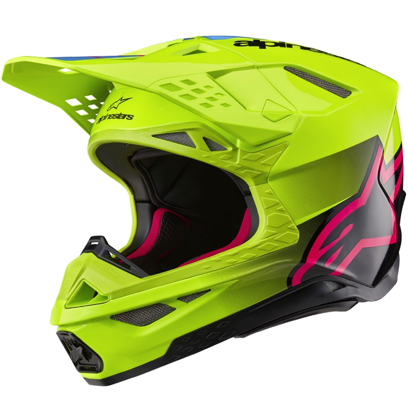 Kask motocrossowy Alpinestars Supertech S-M10 Unite fluo żółto-czarno-różowy