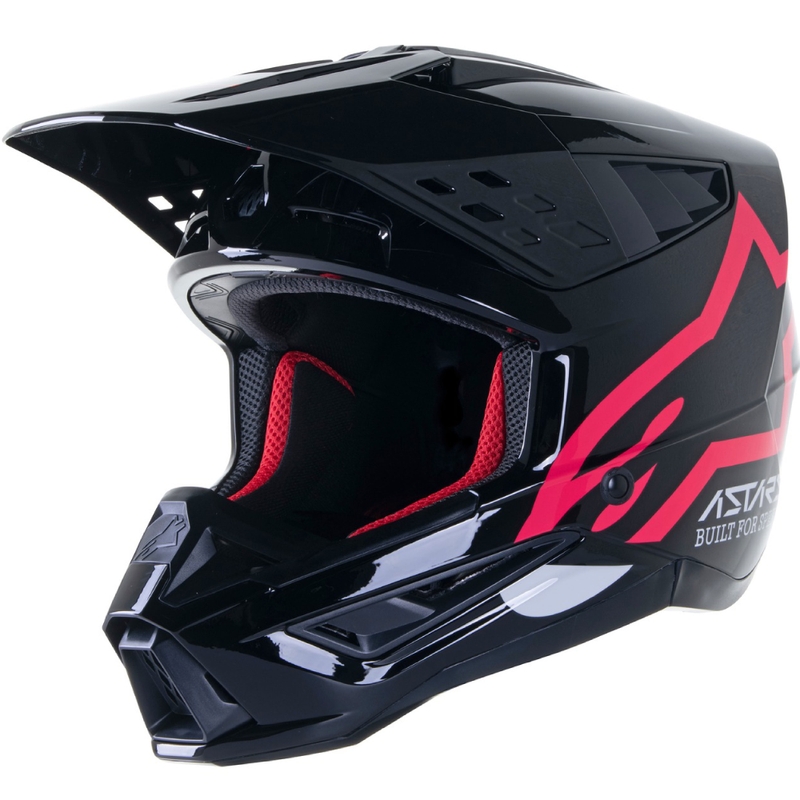 Kask motocrossowy Alpinestars S-M5 Compass czarno-różowy