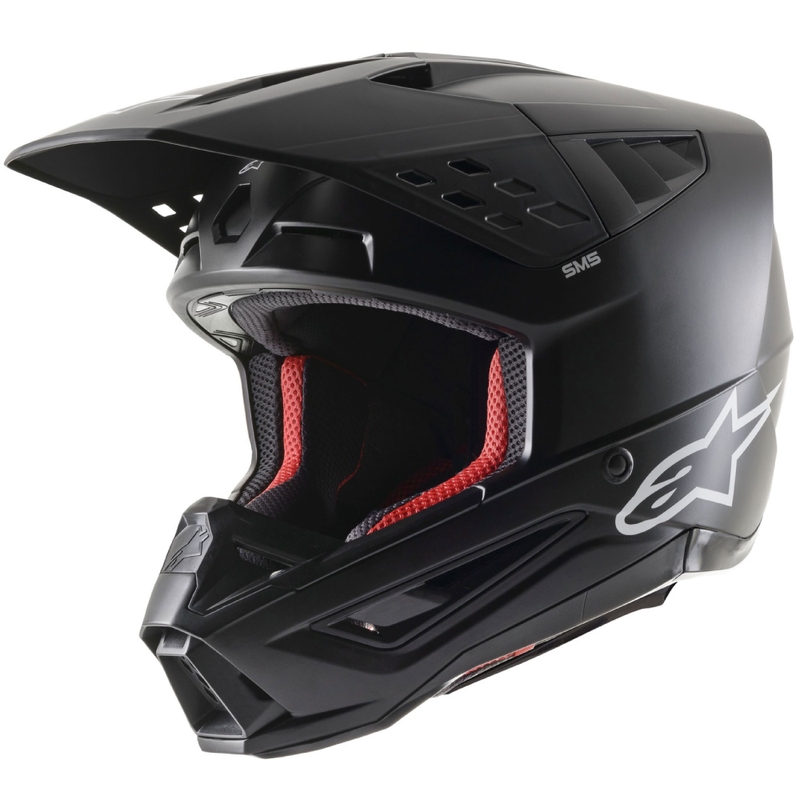 Solidny kask motocrossowy Alpinestars S-M5 w kolorze matowej czerni