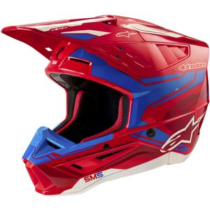 Kask motocrossowy Alpinestars S-M5 Action 2 fluo czerwono-niebieski